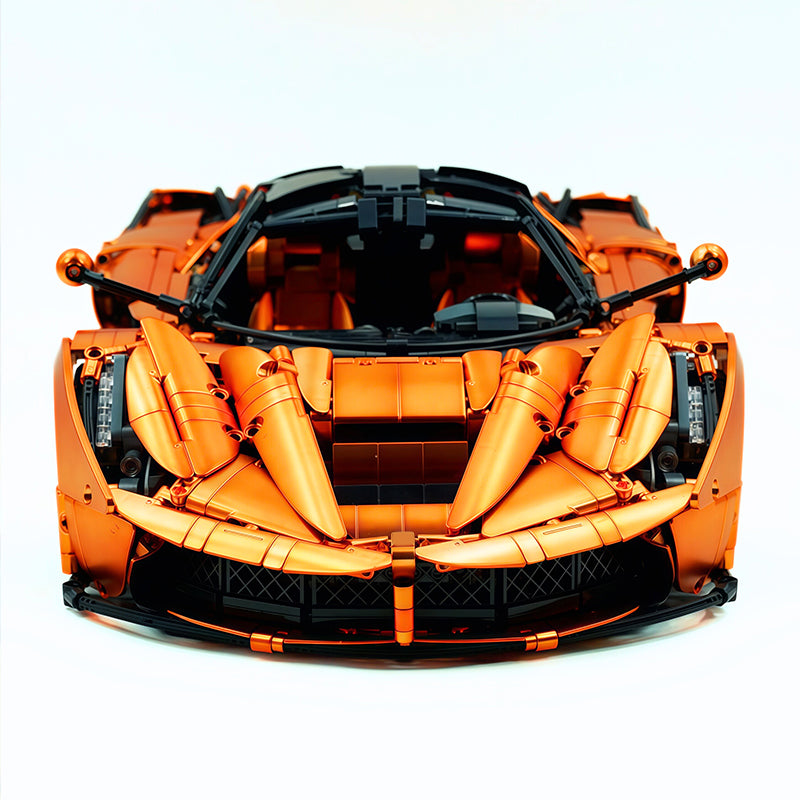 CADA-C61505 1:8 Sports Car LaFerrari Electroplating Orange Building Block Set 4739pcs Adult Collector Collectible Model Kit