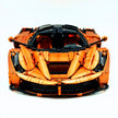 CADA-C61505 1:8 Sports Car LaFerrari Electroplating Orange Building Block Set 4739pcs Adult Collector Collectible Model Kit