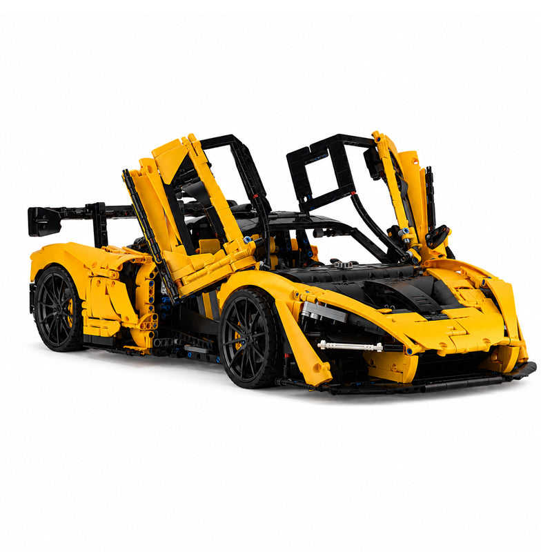 1:8 Scale McLaren Senna-Inspired Supercar MOC Building Blocks Set, 3703-Piece Sports Car Model Kit
