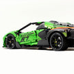 TGL-SCV12 1:8 Sports Car Lamborghini Custom Green Building Block Set 4100pcs Adult Collector Collectible Model Kit