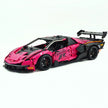 TGL-SCV12 1:8 Sports Car Lamborghini Custom Pink Building Block Set 4100pcs Adult Collector Collectible Model Kit