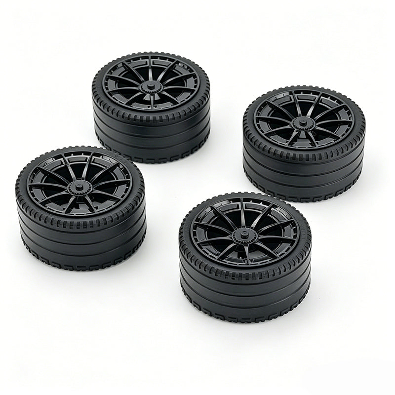Benz Style 1:8 Building Block Wheel Rims 6.6×4.2cm, Compatible with Technic 42115 42083, 5 Electroplated Color Options, MOC Supercar Model Mod Accessories