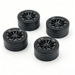 Benz Style 1:8 Building Block Wheel Rims 6.6×4.2cm, Compatible with Technic 42115 42083, 5 Electroplated Color Options, MOC Supercar Model Mod Accessories