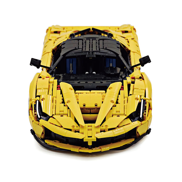 MOC-194680 1:8 Sports Car Ferrari LaFerrari Building Block Set 3636pcs Collectible Model Kit with Custom Wheels