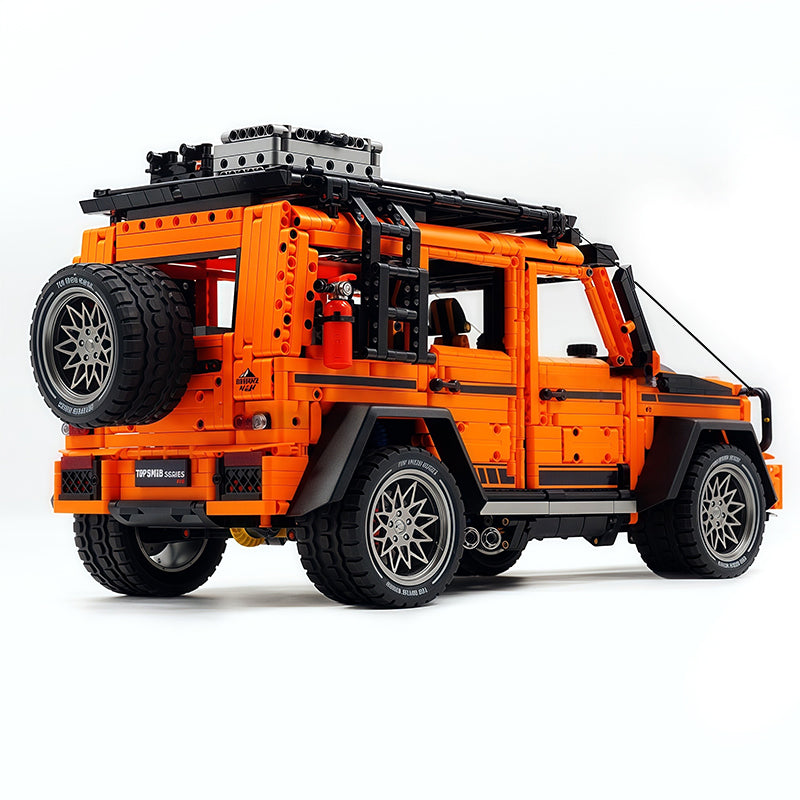 GULY 10642 Technic Off‑Road SUV Building Blocks Set, 1:8 Scale Orange G63 Off‑Road Vehicle Model, 3914 Pcs DIY Assembly MOC Collectible Car Kit for Adult Hobbyists