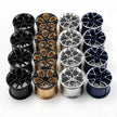 35187 1:8 Scale Building Block Wheel Rims, Size 6.5cm x 4.4cm, 4 Colors Available Black-Gold, Silver, Blue-White, Black, Compatible with Technic 42115 42083 MOC Car Model, Building Brick Modification Upgrade Parts
