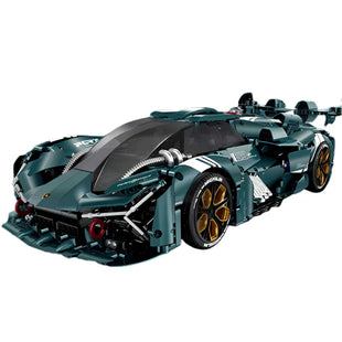 Dark Green Concept Supercar Model Building Blocks 3465pcs