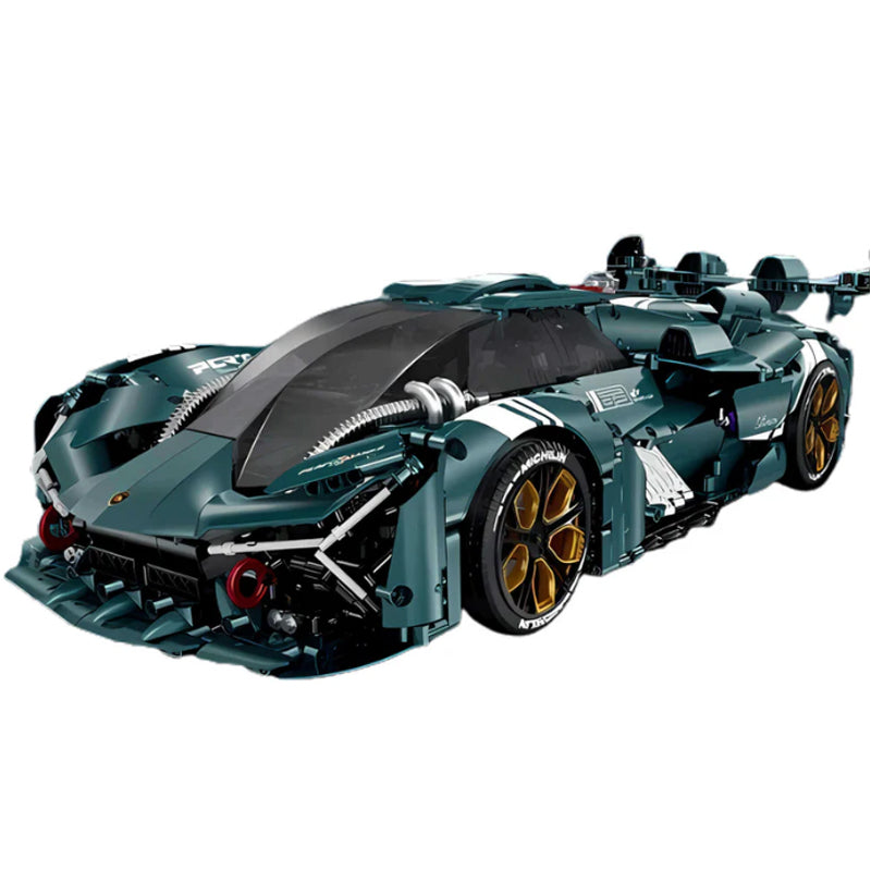 Dark Green Concept Supercar Model Building Blocks 3465pcs