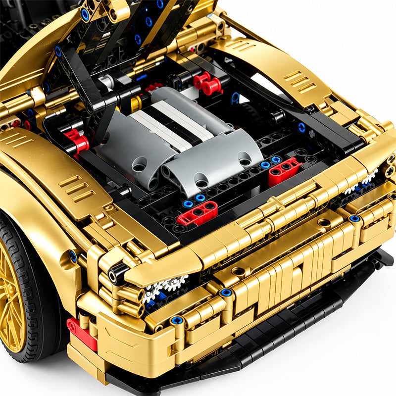 MOC-152910 1:8 Scale Sports Car Building Blocks Set, 3212 Pieces, Dodge Challenger Inspired Model Car, Technic-Style Mechanical Building Kit, Collectible Display Model & Gift for Adults