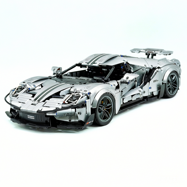 Ford GT Custom Electroplated Silver Sports Car 3056pcs