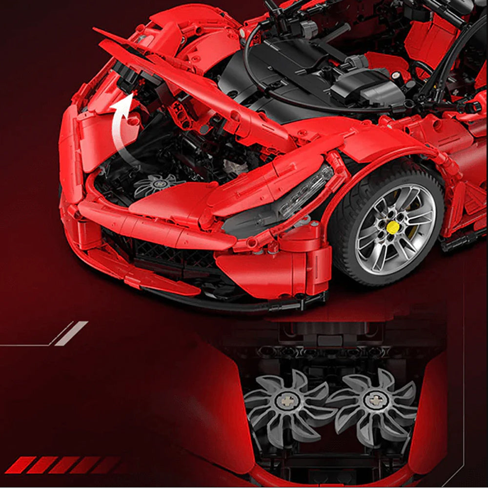 CADA-C61505 1:8 Sports Car LaFerrari Custom Purple Building Block Set 4739pcs Adult Collector Collectible Model Kit