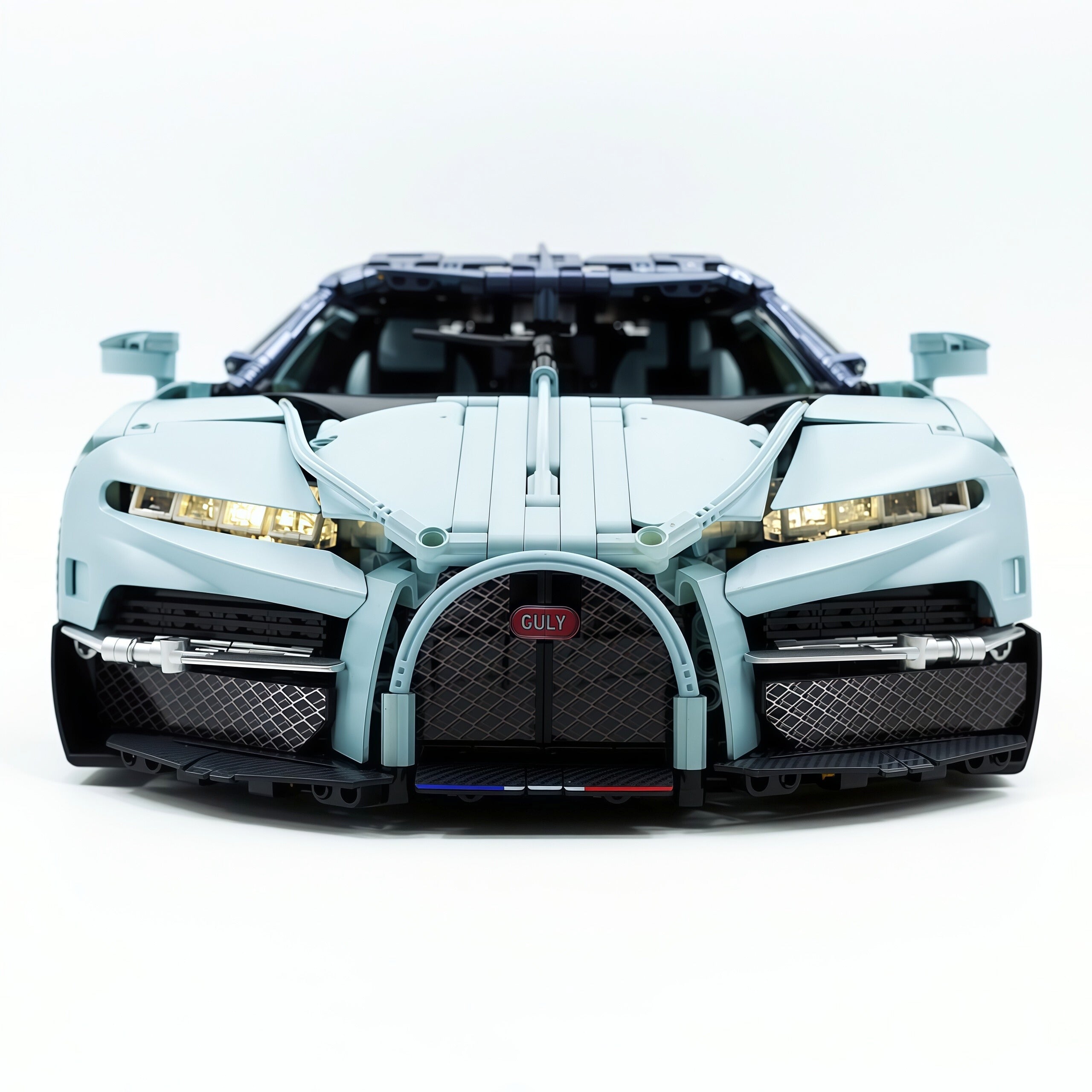 GULY-10648 1:8 Sports Car Bugatti Tourbillon Building Block Set 3719pcs Adult Collector Collectible Model Kit