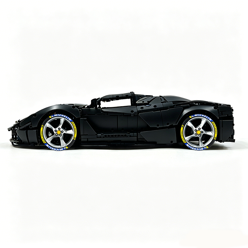 MOC-194680 1:8 Sports Car Ferrari LaFerrari Building Block Set 3636pcs Collectible Model Kit with Custom Wheels