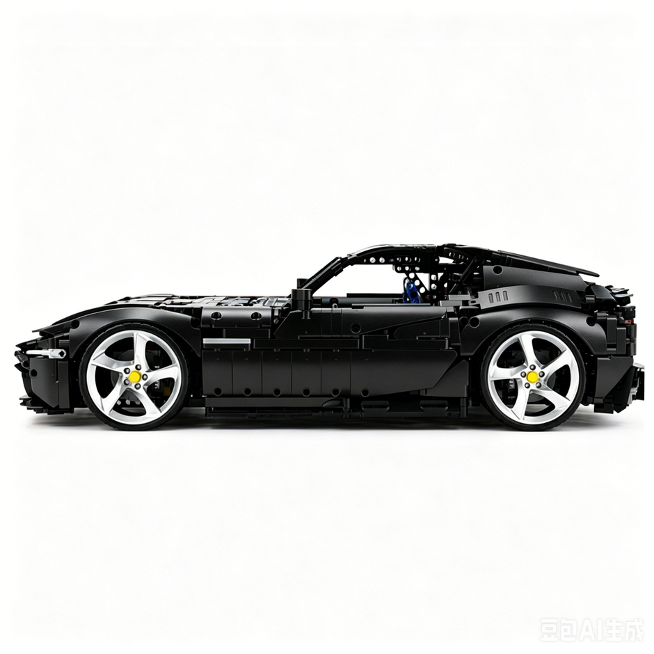 MOC-191495 1:8 Sports Car Ferrari 12Cilindri Building Block Set 3215 pcs Collectible Model Kit with Custom Wheels