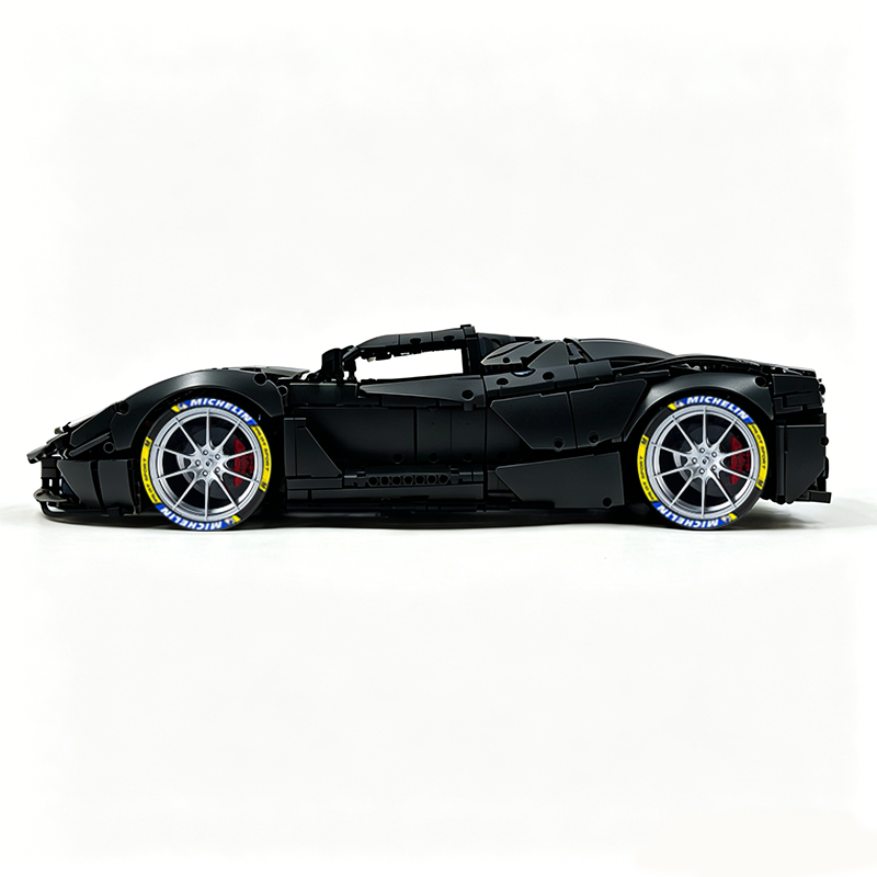 MOC-194680 1:8 Sports Car Ferrari LaFerrari Building Block Set 3636pcs Collectible Model Kit with Custom Wheels