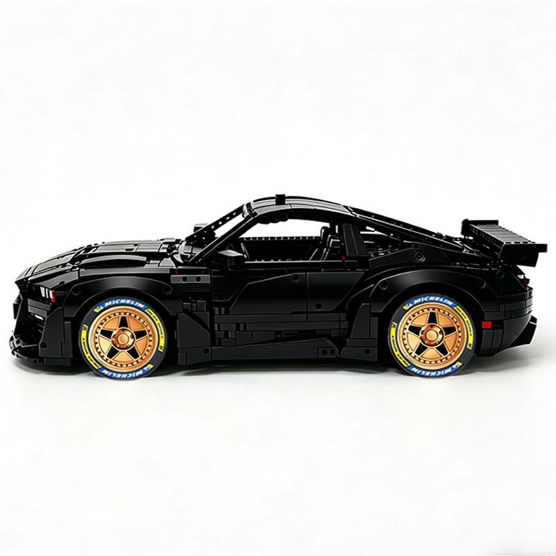 MOC-165802 1:8 Sports Car Ford Mustang Shelby GT500 Concept Building Block Set 3152pcs Collectible Model Kit with Custom Wheels