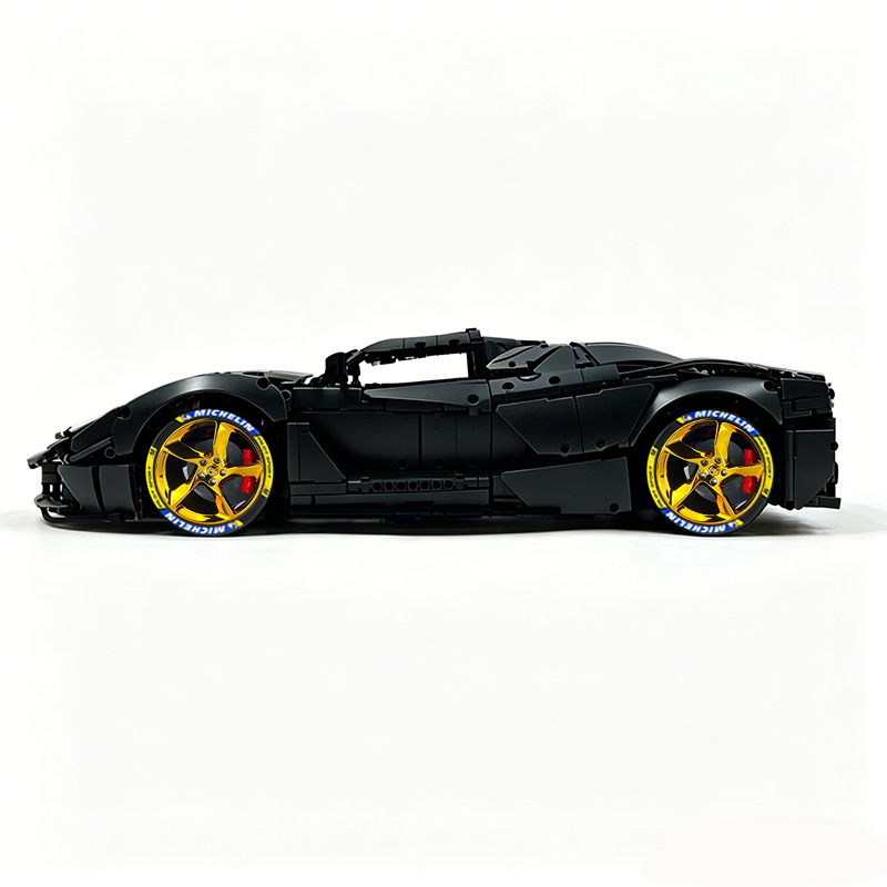 MOC-194680 1:8 Sports Car Ferrari LaFerrari Building Block Set 3636pcs Collectible Model Kit with Custom Wheels