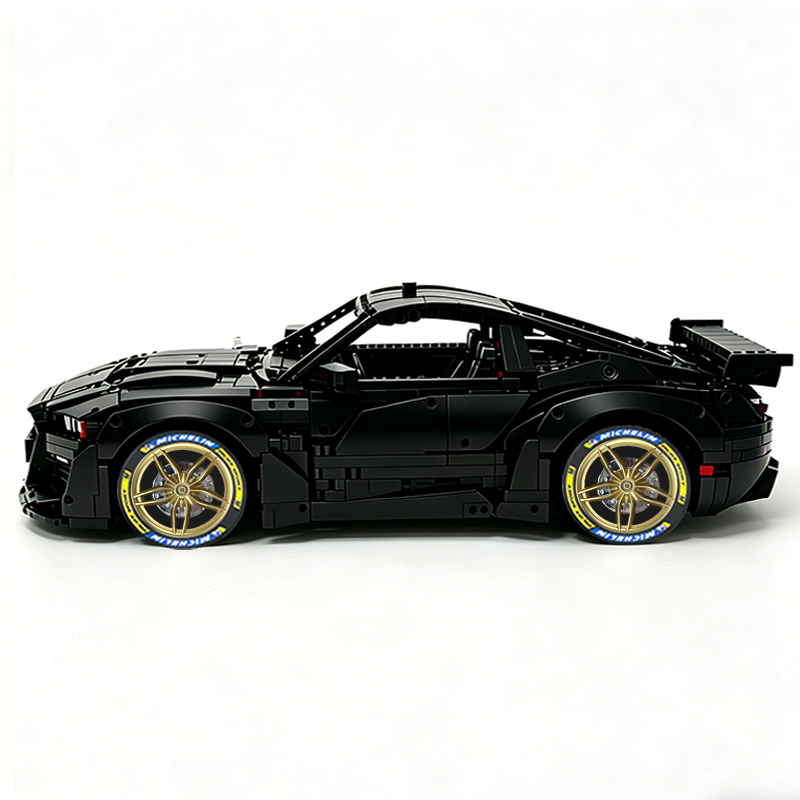 MOC-165802 1:8 Sports Car Ford Mustang Shelby GT500 Concept Building Block Set 3152pcs Collectible Model Kit with Custom Wheels
