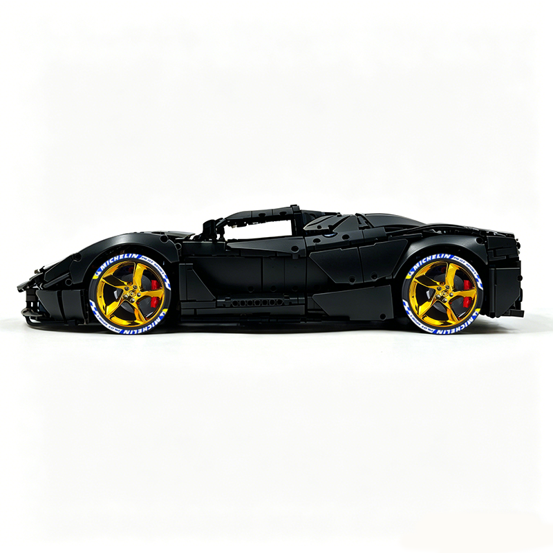MOC-194680 1:8 Sports Car Ferrari LaFerrari Building Block Set 3636pcs Collectible Model Kit with Custom Wheels