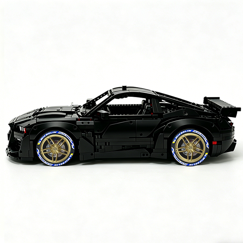 MOC-165802 1:8 Sports Car Ford Mustang Shelby GT500 Concept Building Block Set 3152pcs Collectible Model Kit with Custom Wheels