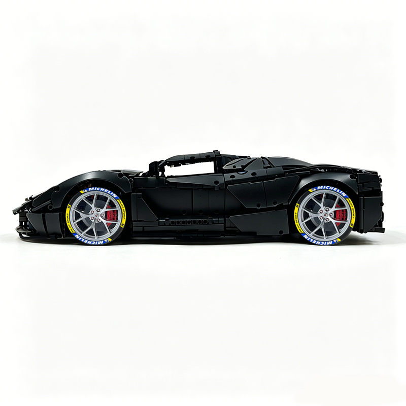 MOC-194680 1:8 Sports Car Ferrari LaFerrari Building Block Set 3636pcs Collectible Model Kit with Custom Wheels