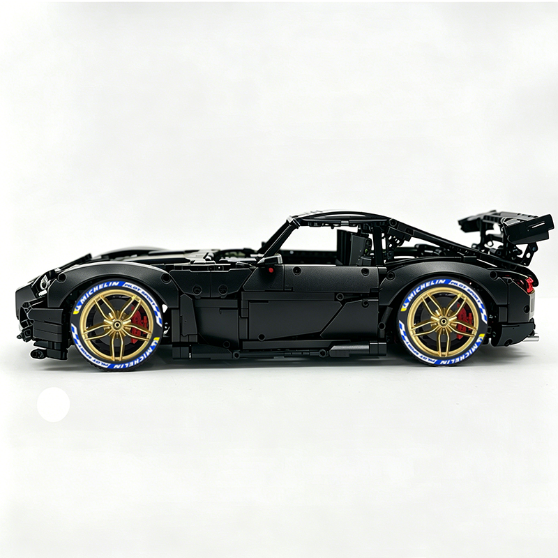 MOC-73939 1:8 Sports Car AMG GT R Black Series Building Block Set 2456 pcs Collectible Model Kit with Custom Wheels