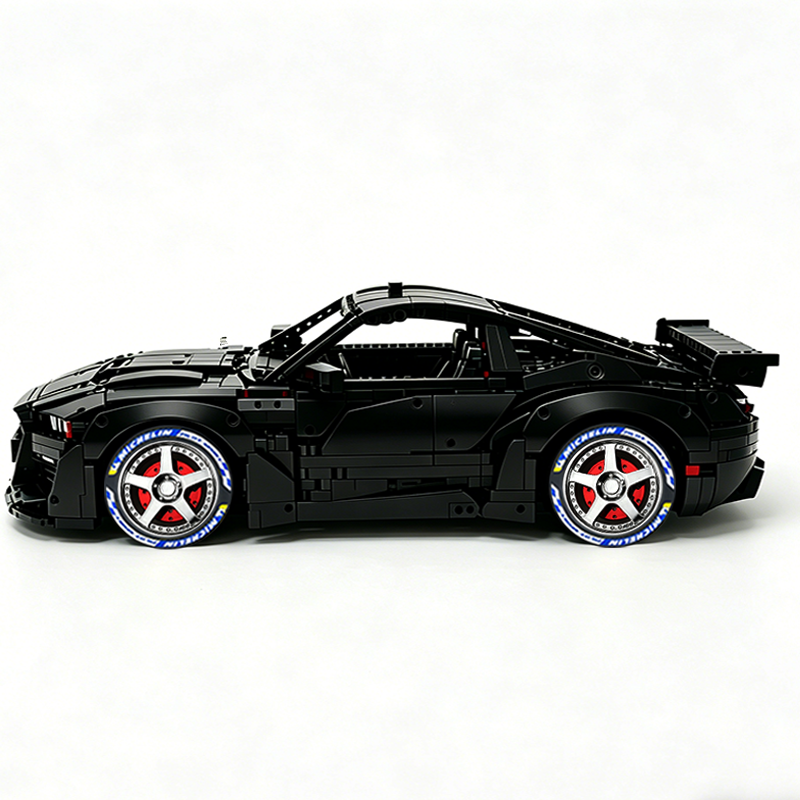 MOC-165802 1:8 Sports Car Ford Mustang Shelby GT500 Concept Building Block Set 3152pcs Collectible Model Kit with Custom Wheels
