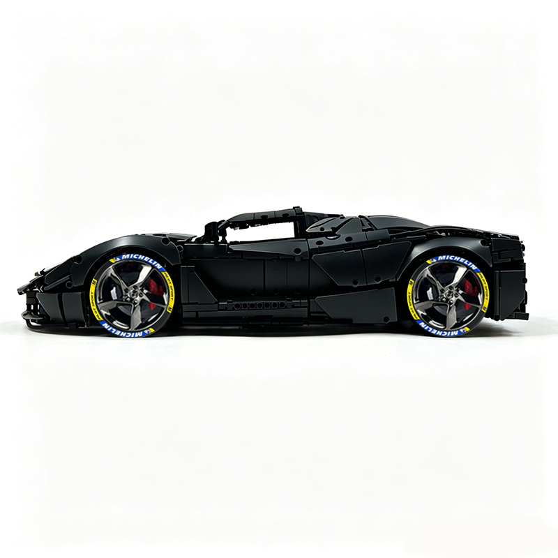 MOC-194680 1:8 Sports Car Ferrari LaFerrari Building Block Set 3636pcs Collectible Model Kit with Custom Wheels
