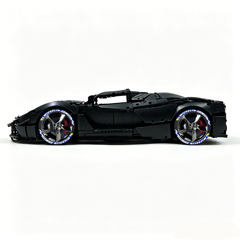 MOC-194680 1:8 Sports Car Ferrari LaFerrari Building Block Set 3636pcs Collectible Model Kit with Custom Wheels