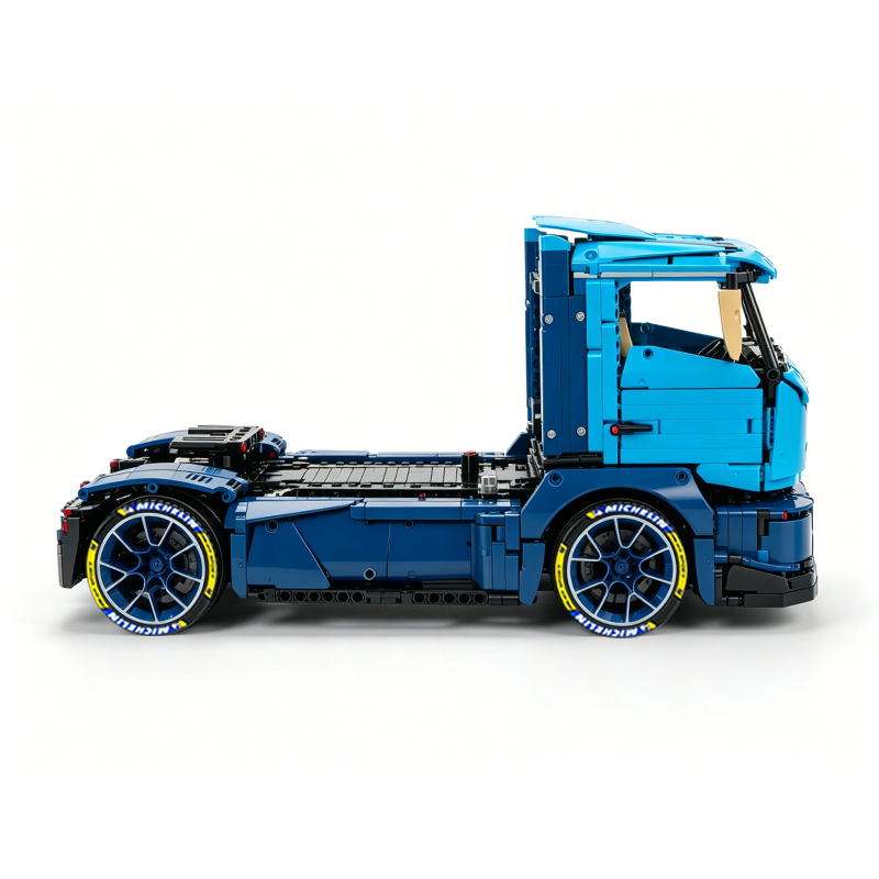 MOC-88792 1:11 Sports Car Race Truck Building Block Set 2064pcs Collectible Model Kit with Custom Wheels