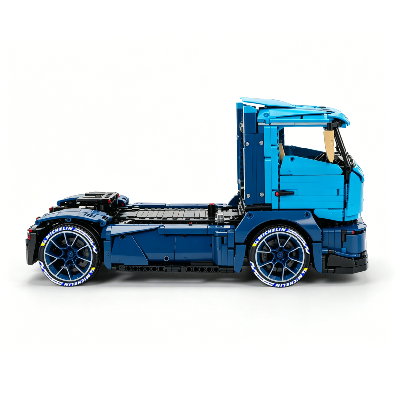 MOC-88792 1:11 Sports Car Race Truck Building Block Set 2064pcs Collectible Model Kit with Custom Wheels