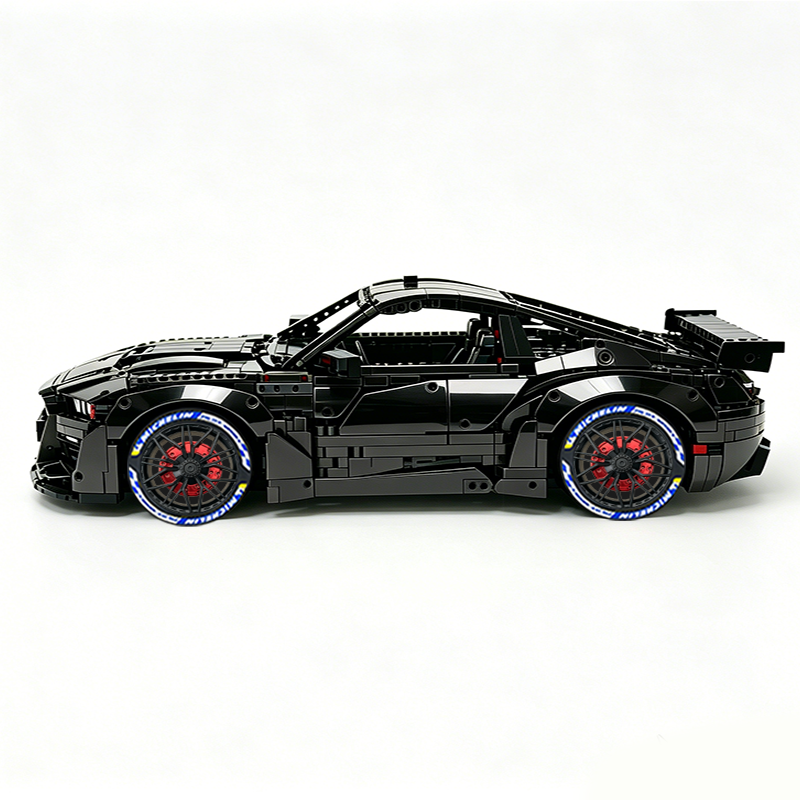 MOC-165802 1:8 Sports Car Ford Mustang Shelby GT500 Concept Building Block Set 3152pcs Collectible Model Kit with Custom Wheels