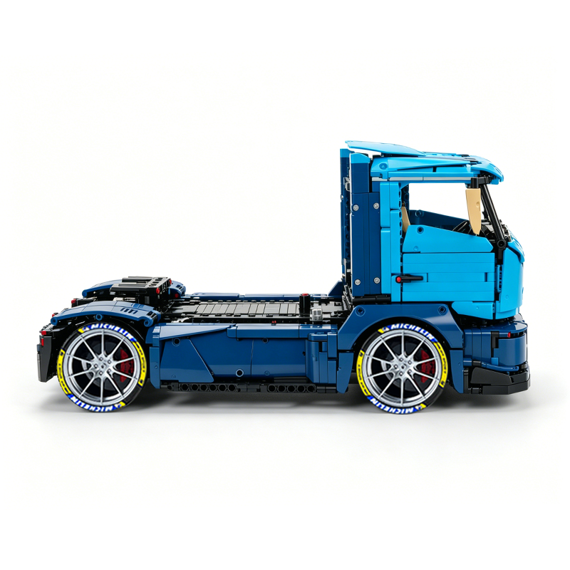 MOC-88792 1:11 Sports Car Race Truck Building Block Set 2064pcs Collectible Model Kit with Custom Wheels