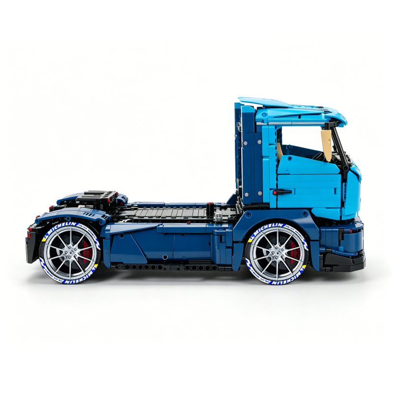 MOC-88792 1:11 Sports Car Race Truck Building Block Set 2064pcs Collectible Model Kit with Custom Wheels