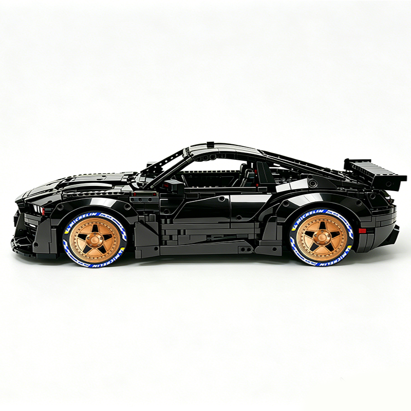 MOC-165802 1:8 Sports Car Ford Mustang Shelby GT500 Concept Building Block Set 3152pcs Collectible Model Kit with Custom Wheels