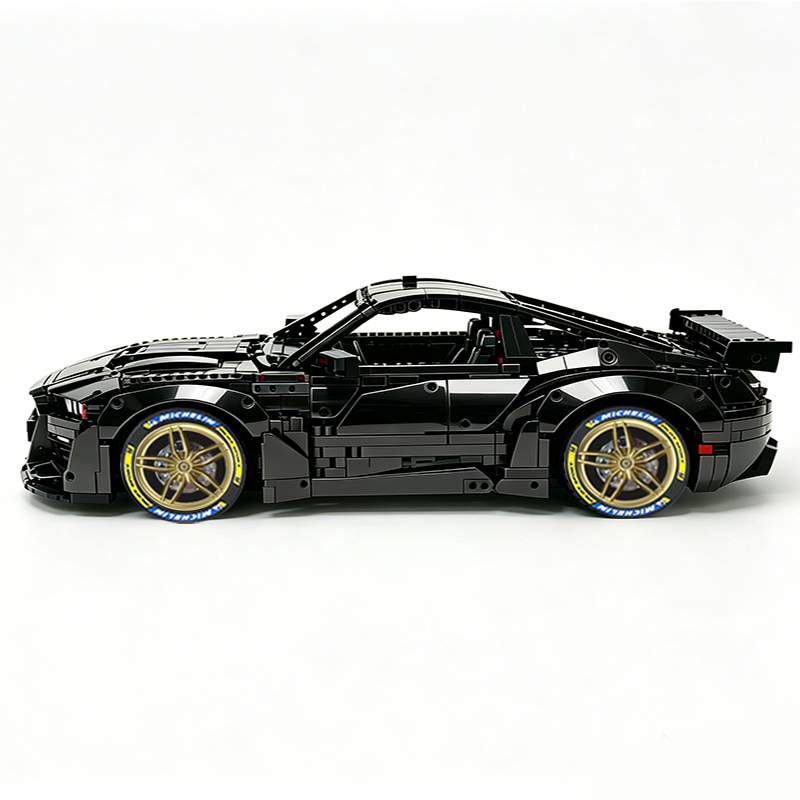 MOC-165802 1:8 Sports Car Ford Mustang Shelby GT500 Concept Building Block Set 3152pcs Collectible Model Kit with Custom Wheels