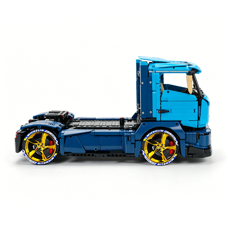 MOC-88792 1:11 Sports Car Race Truck Building Block Set 2064pcs Collectible Model Kit with Custom Wheels