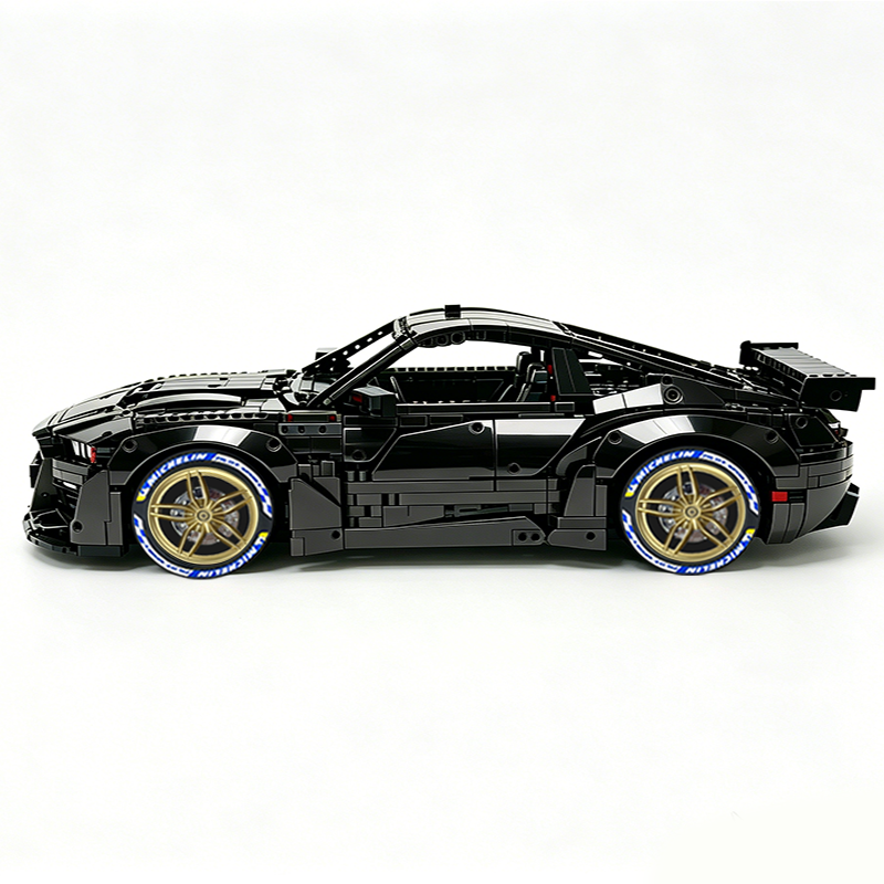 MOC-165802 1:8 Sports Car Ford Mustang Shelby GT500 Concept Building Block Set 3152pcs Collectible Model Kit with Custom Wheels