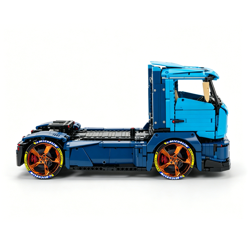 MOC-88792 1:11 Sports Car Race Truck Building Block Set 2064pcs Collectible Model Kit with Custom Wheels