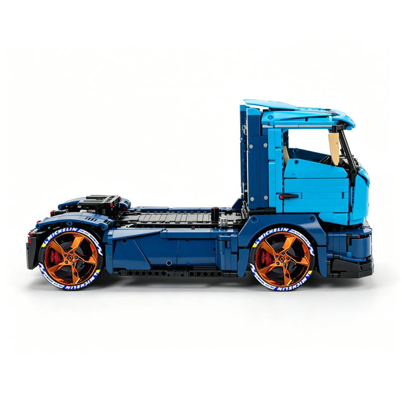 MOC-88792 1:11 Sports Car Race Truck Building Block Set 2064pcs Collectible Model Kit with Custom Wheels