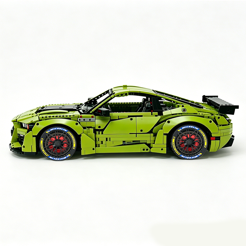 MOC-165802 1:8 Sports Car Ford Mustang Shelby GT500 Concept Building Block Set 3152pcs Collectible Model Kit with Custom Wheels