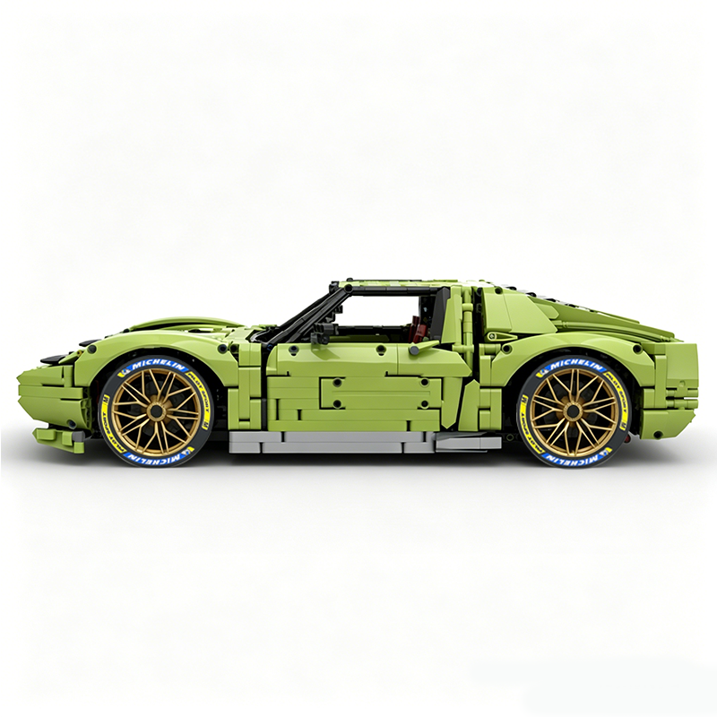 MOC-119000 1:8 Sports Car Lamborghini Miura Concept Building Block Set 3435pcs Collectible Model Kit with Custom Wheels