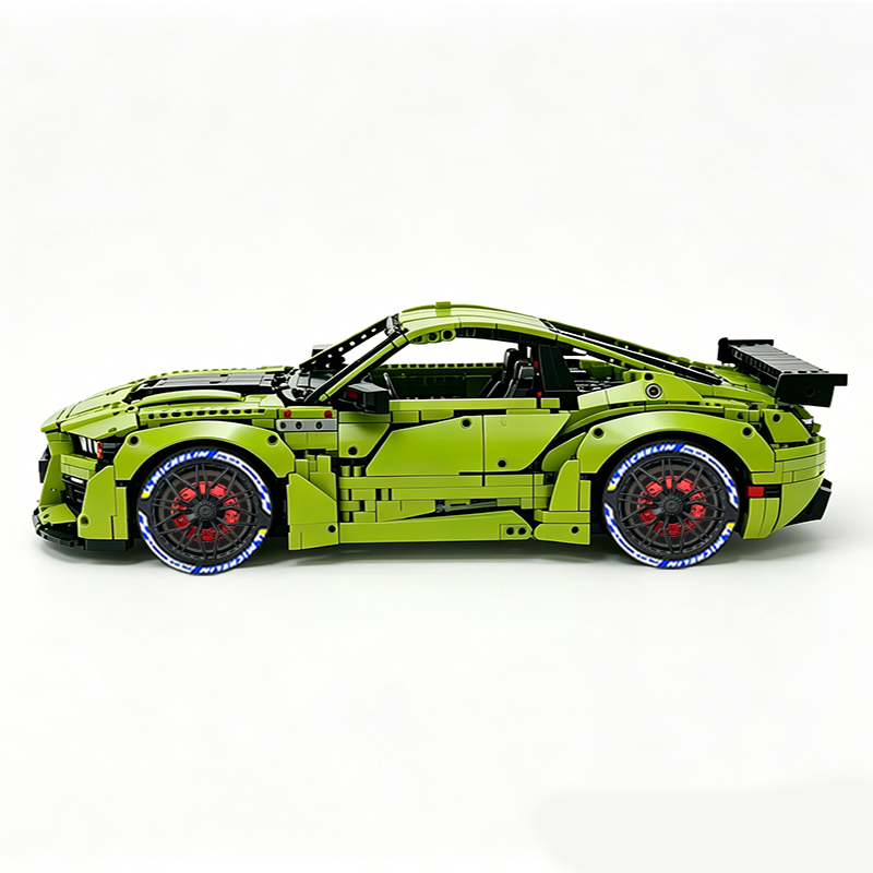 MOC-165802 1:8 Sports Car Ford Mustang Shelby GT500 Concept Building Block Set 3152pcs Collectible Model Kit with Custom Wheels