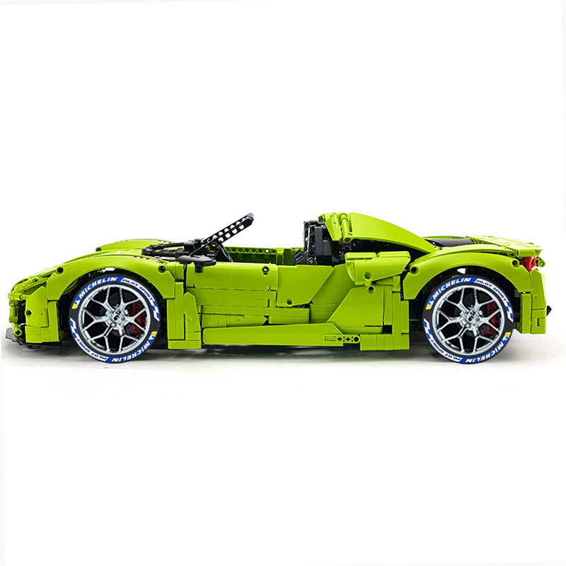 MOC-159171 1:8 Sports Car Porsche 918 Building Block Set 2266pcs Collectible Model Kit with Custom Wheels