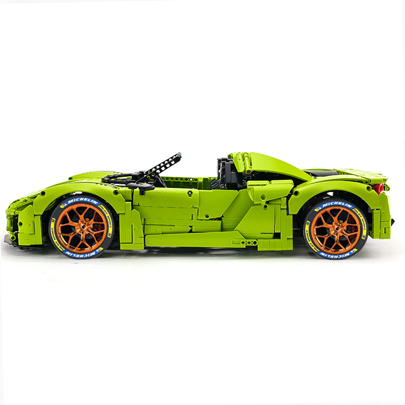 MOC-159171 1:8 Sports Car Porsche 918 Building Block Set 2266pcs Collectible Model Kit with Custom Wheels