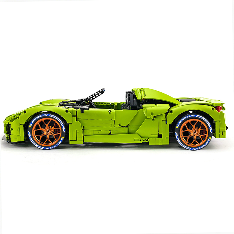 MOC-159171 1:8 Sports Car Porsche 918 Building Block Set 2266pcs Collectible Model Kit with Custom Wheels