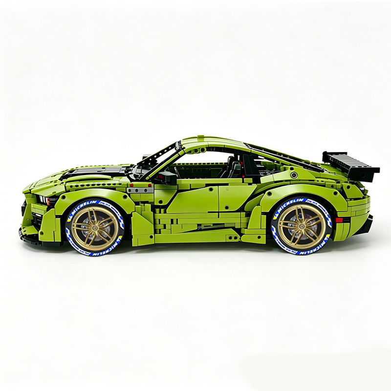 MOC-165802 1:8 Sports Car Ford Mustang Shelby GT500 Concept Building Block Set 3152pcs Collectible Model Kit with Custom Wheels