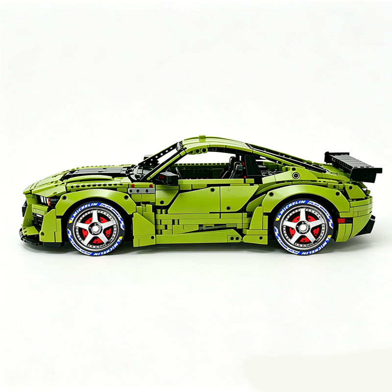 MOC-165802 1:8 Sports Car Ford Mustang Shelby GT500 Concept Building Block Set 3152pcs Collectible Model Kit with Custom Wheels