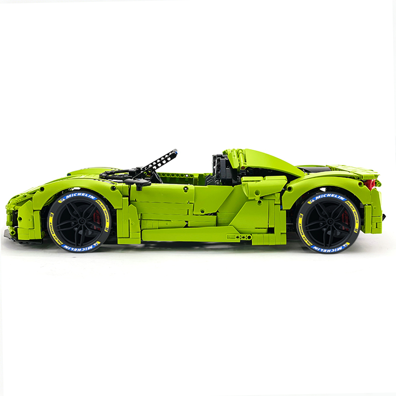 MOC-159171 1:8 Sports Car Porsche 918 Building Block Set 2266pcs Collectible Model Kit with Custom Wheels
