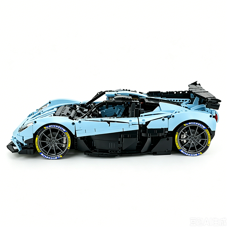 MOC-215951 1:8 Sports Car Gordon Murray Automotive T.50s Building Block Set 3427pcs Collectible Model Kit with Custom Wheels